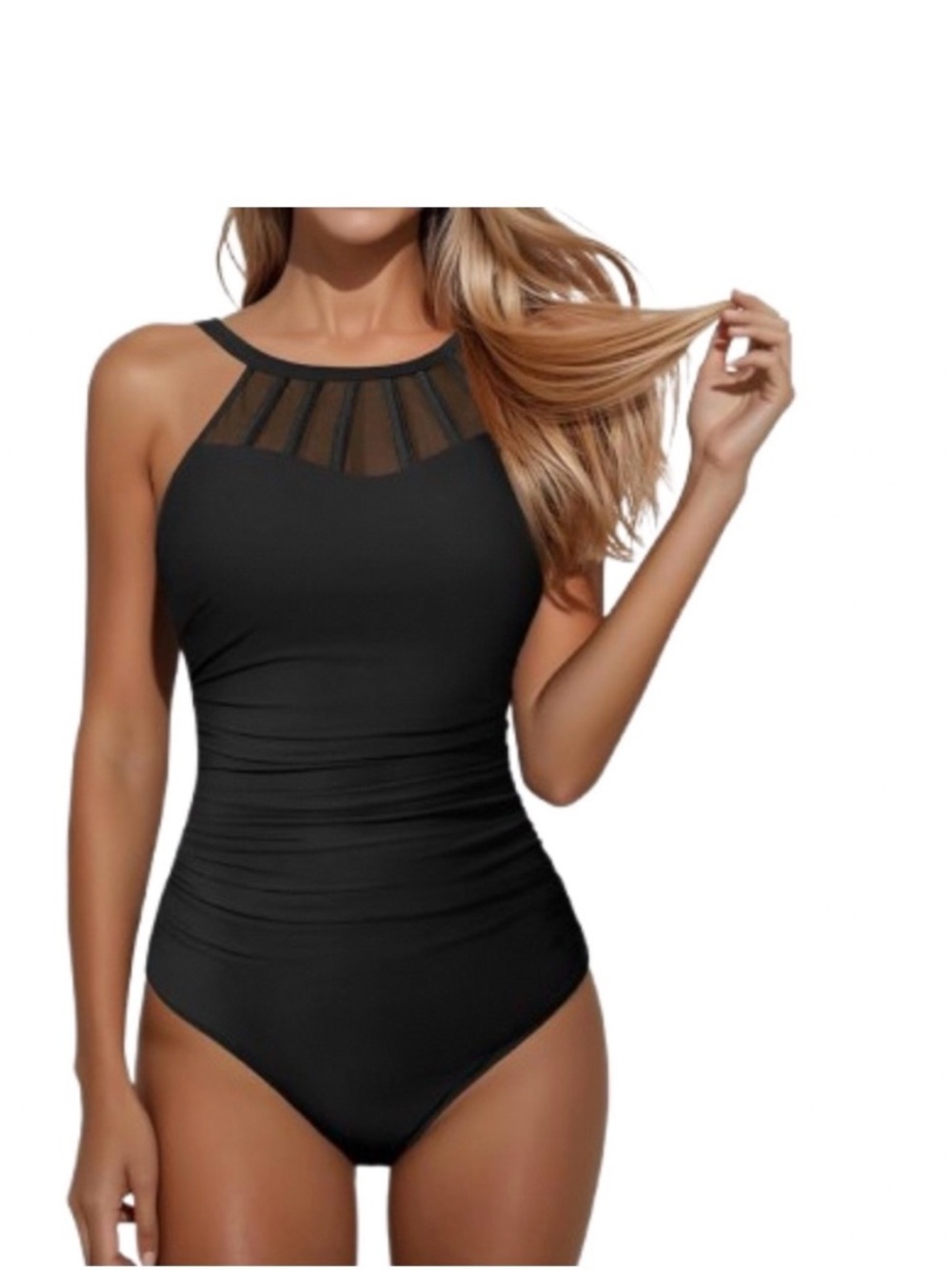 Cupshe/NWT Swimsuit Tummy Control Mesh